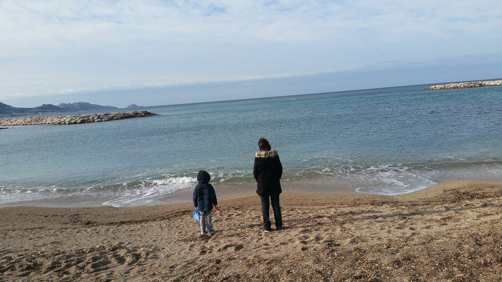 Marseille plage, Manue et Joakim